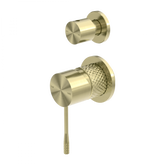 Opal Wall Shower Bath Mixer W/Divertor (Less Plate) Brushed Gold